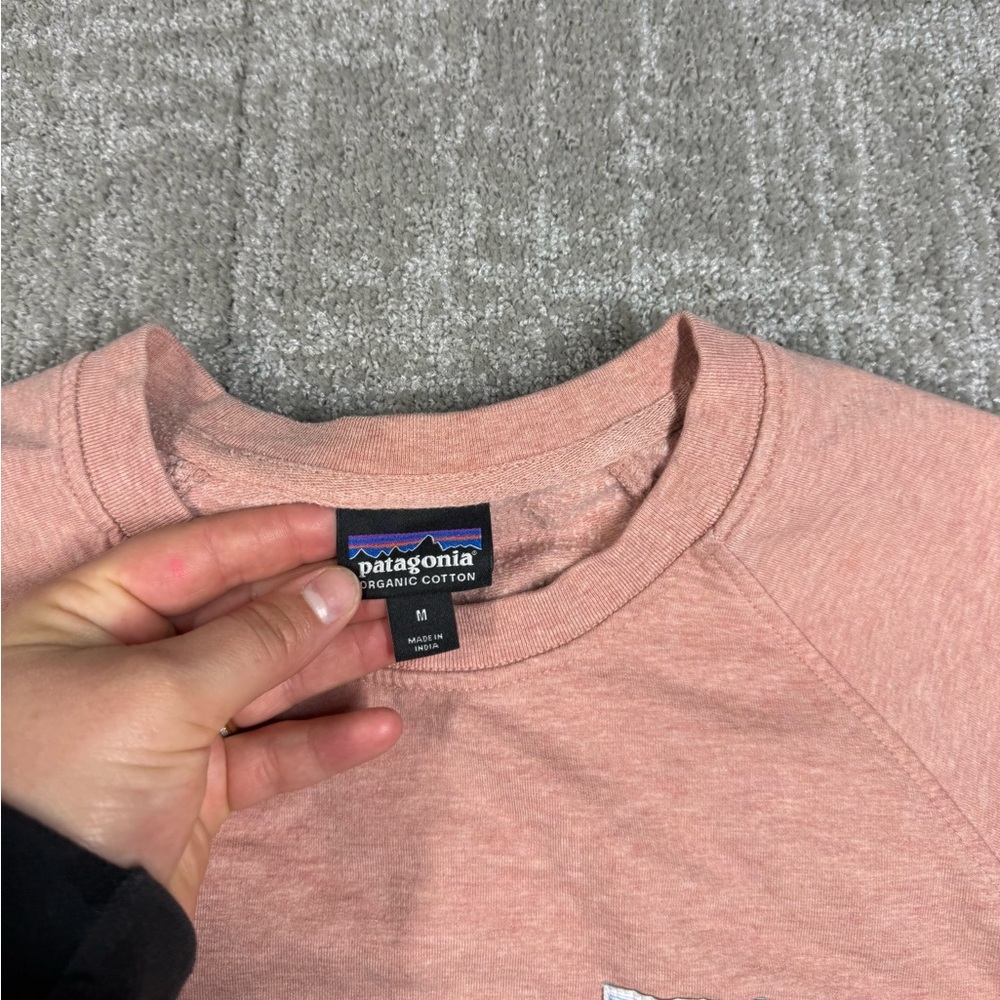 Patagonia Pastel organic Cotton Crewneck Long Sleeve Sweatshirt Women Size M - Picture 3 of 7